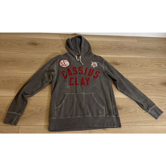 Cassius Clay Roots Of Fight Muhammad Ali Hoodie Mens Size Large Sweatshirt - Picture 1 of 5